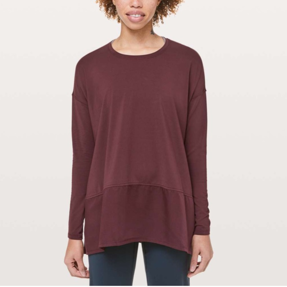 Lululemon burgundy ease of mind sz 2 preloved - Picture 6 of 8